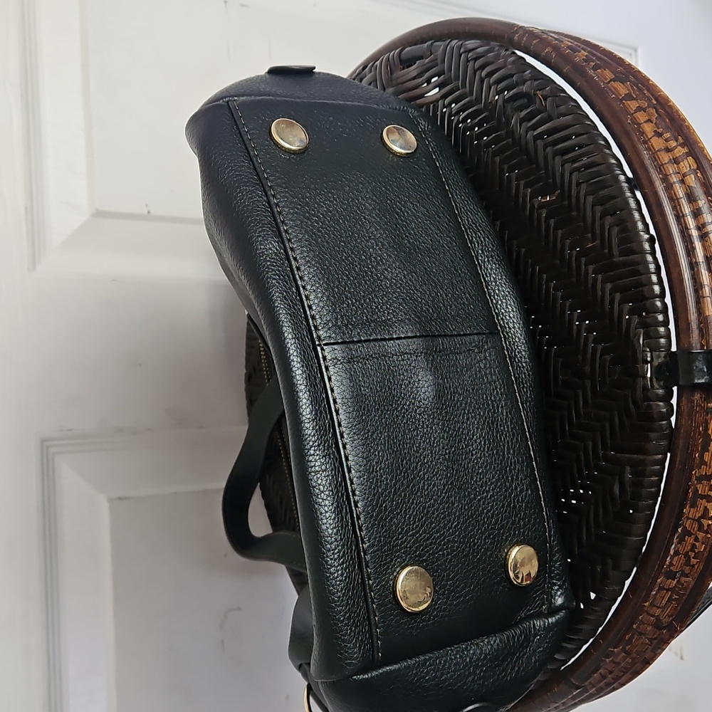 Fossil Black Crossbody Bag Satchel Pebbled Leather - Picture 14 of 16
